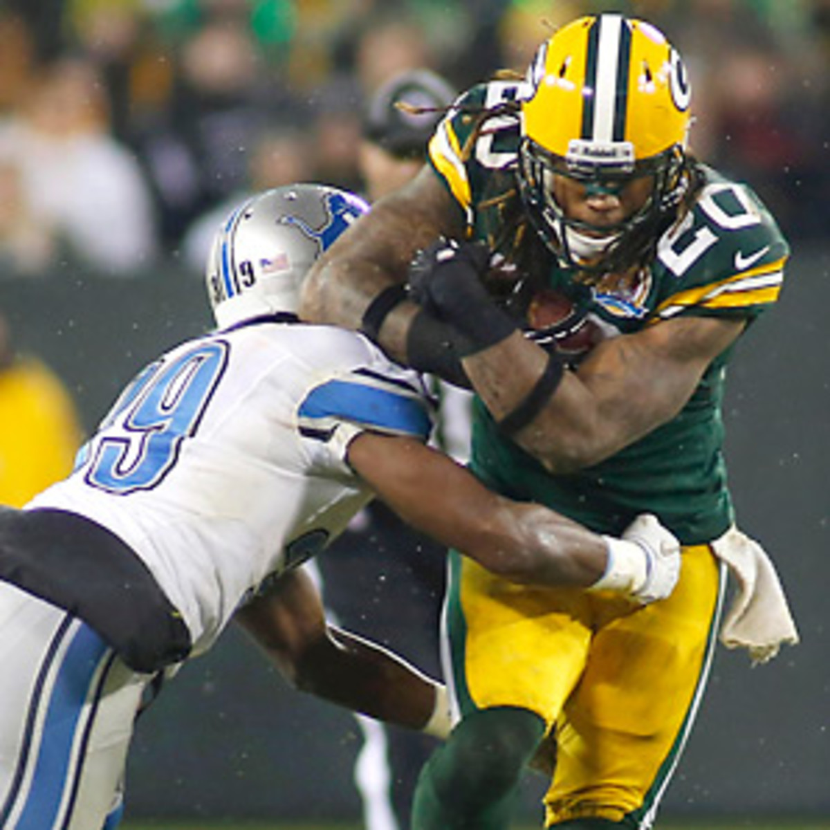 Alex Green had the best rushing day of his career Sunday, his 69 yards (5.3 ypc) leading a Packers attack that totaled 140 yards on just 25 carries. (Darren Hauck/Reuters)