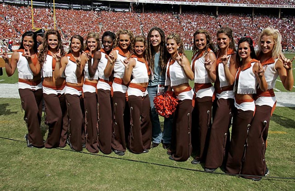 Jason Castro and Texas Longhorns Cheerleaders