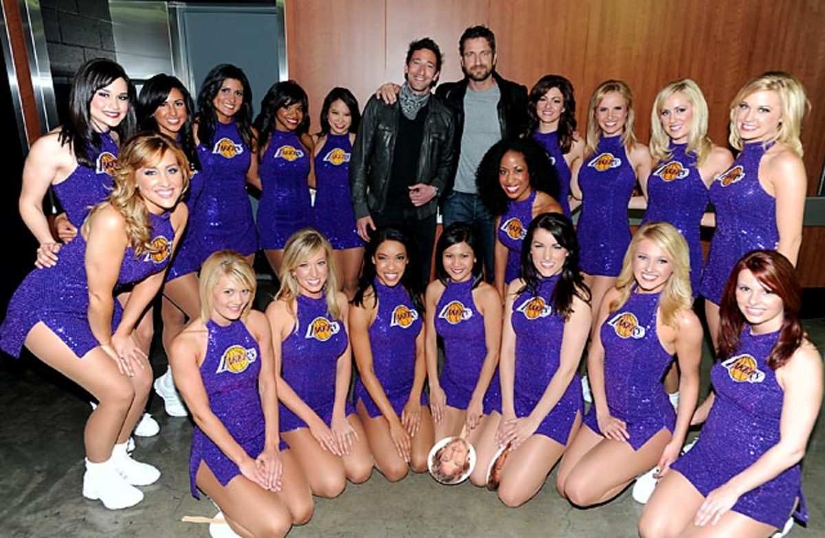 Adrian Brody, Gerard Butler and Laker Girls