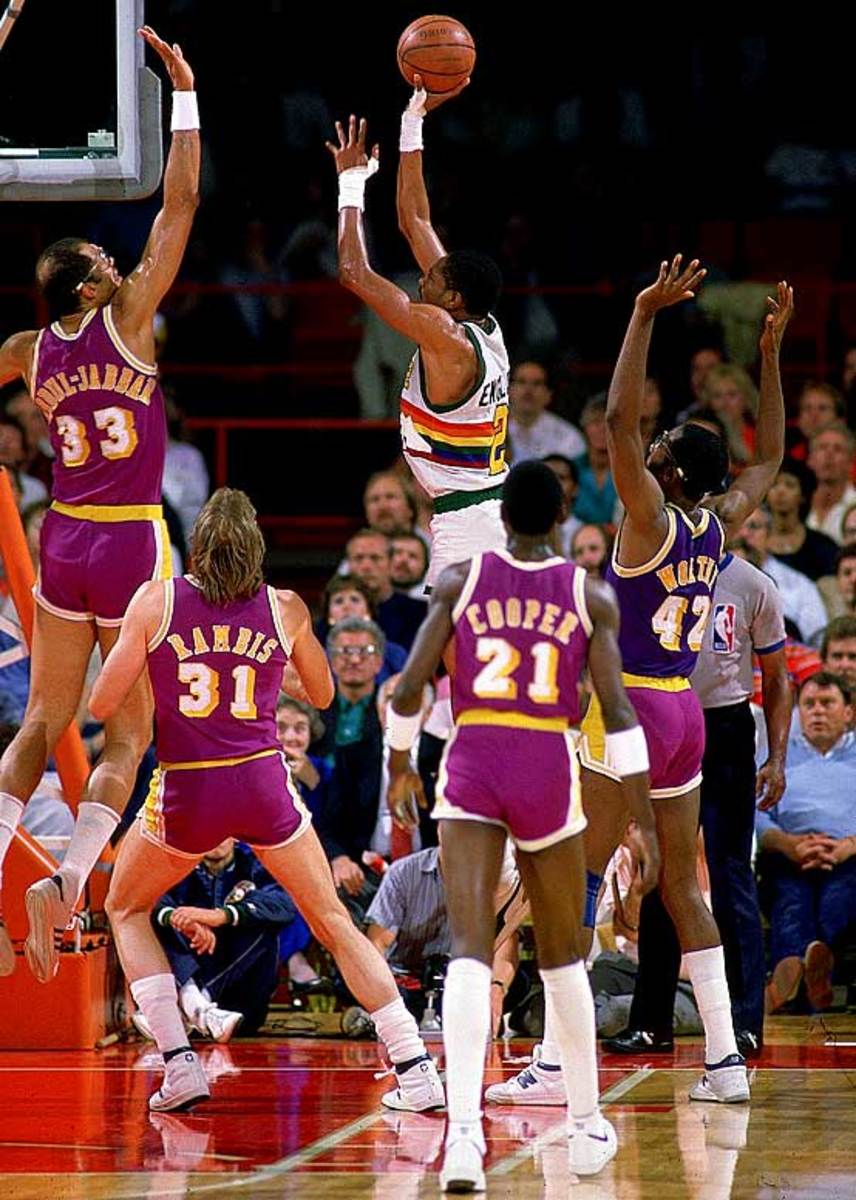 Alex English and Kareem Abdul-Jabbar