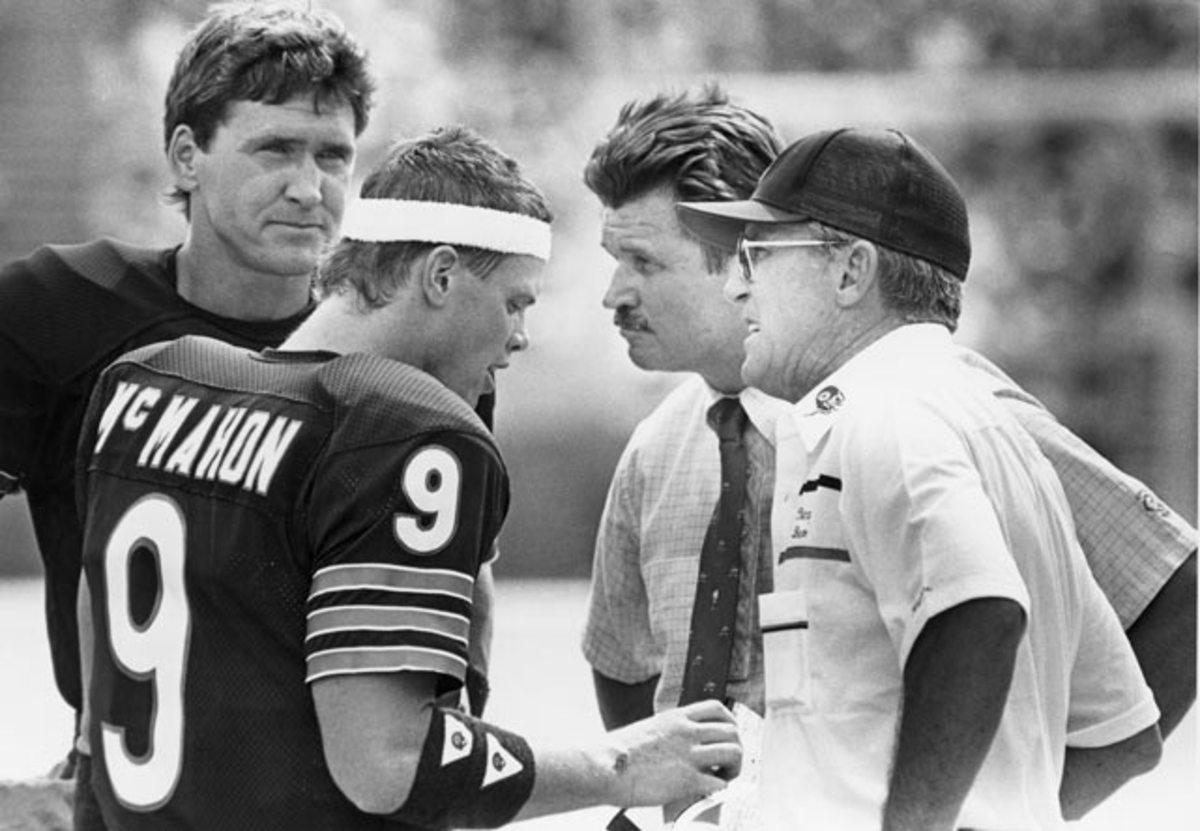 Jim McMahon, Steve Fuller, Mike Ditka and Ed Hughes