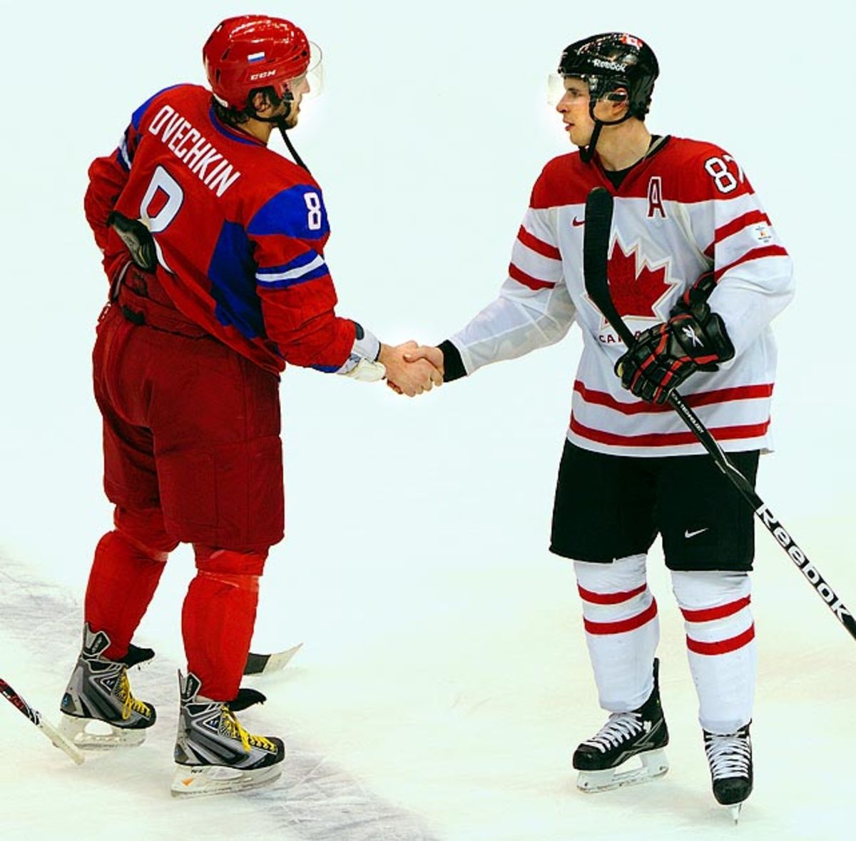 Alex Ovechkin & Sidney Crosby 2011 NHL Winter Classic Action Poster by  Unknown at