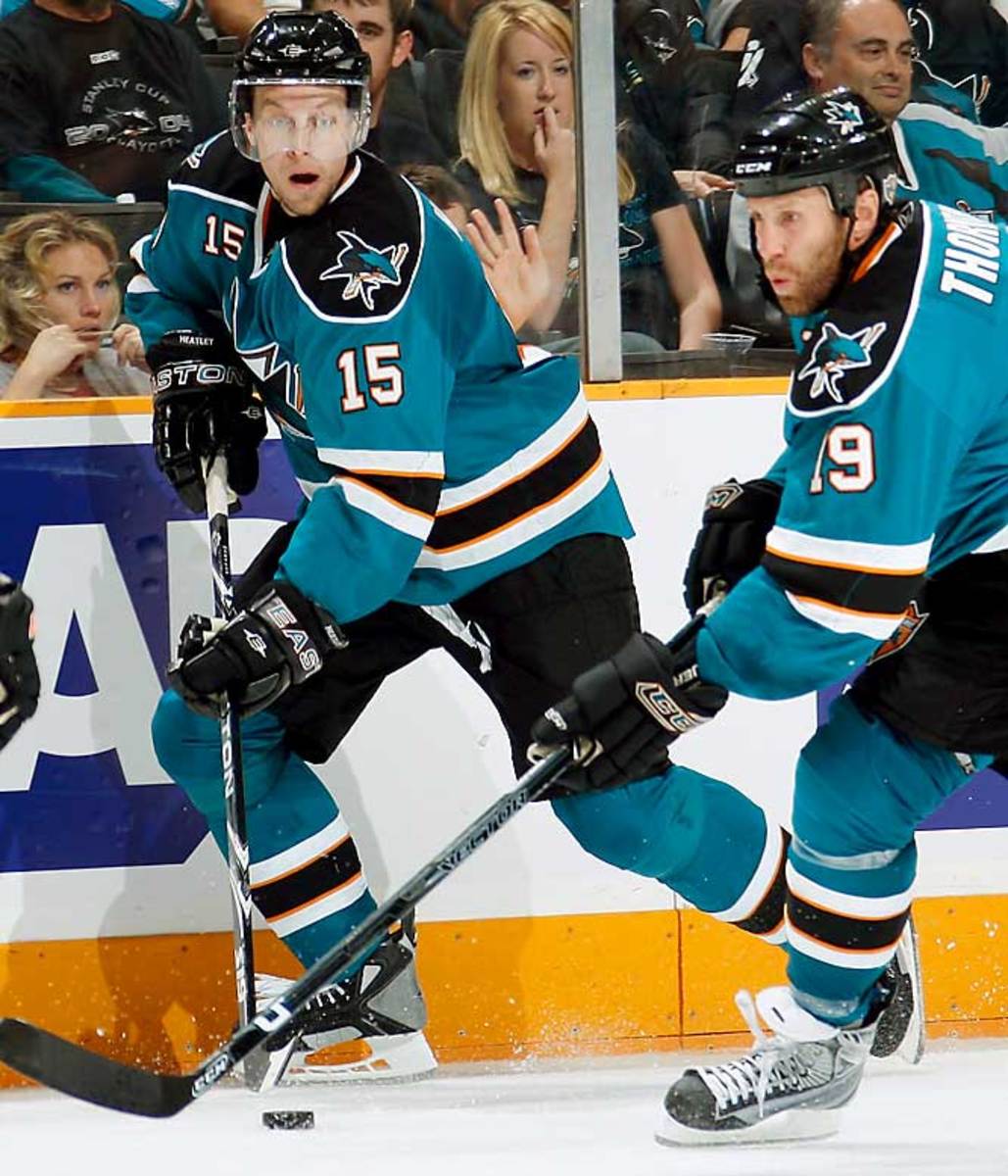 Dany Heatley and the Sharks