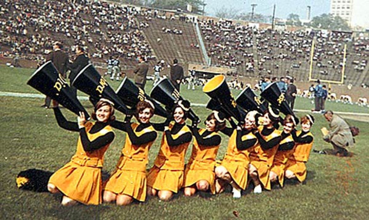 Photos of Football Cheerleaders From the 1960's and Now