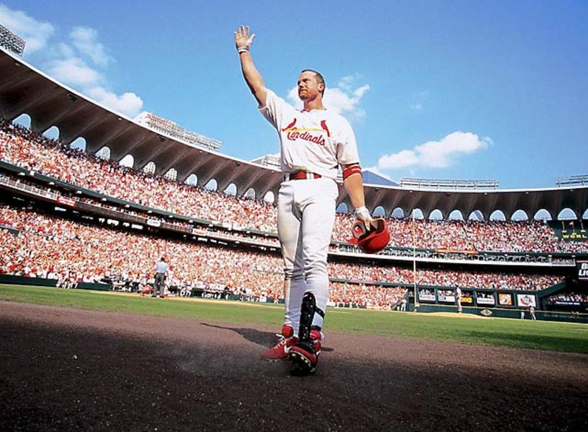 McGwire after hitting his 70th home run