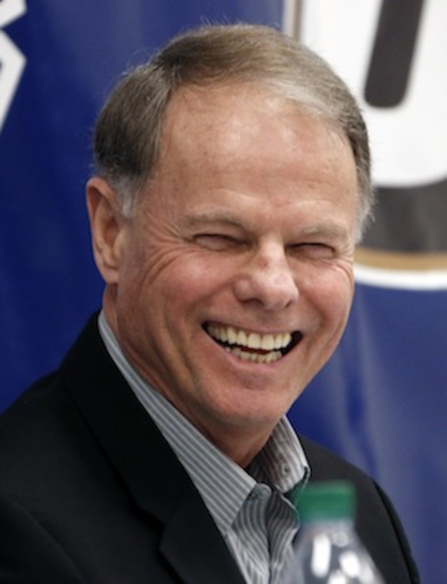 Here is a photo of Frank Solich smiling. We have never seen its equal. (AP)