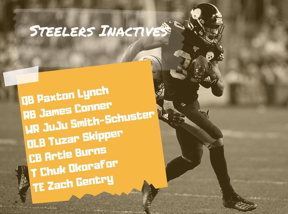 Steelers' JuJu Smith-Schuster, James Conner ruled out with injuries