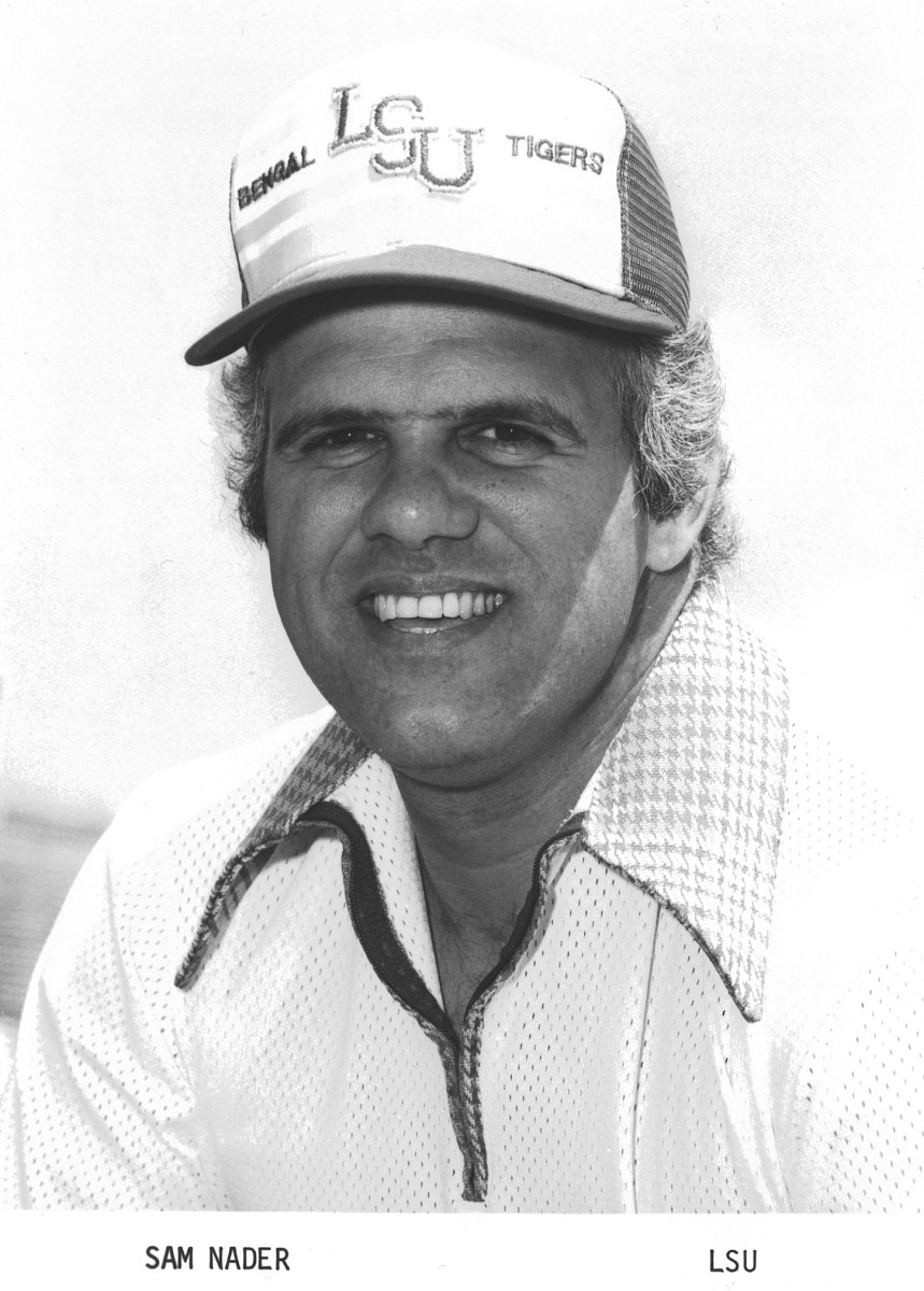 Sam Nader began with LSU football in 1975. This is believed to be a photo from the late 1970s.