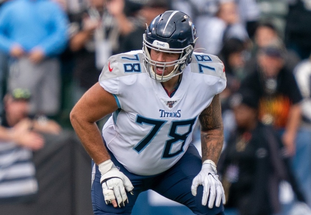 Tennessee Titans offensive tackle Jack Conklin (78) during the first quarter against the Oakland Raiders at Oakland Coliseum.