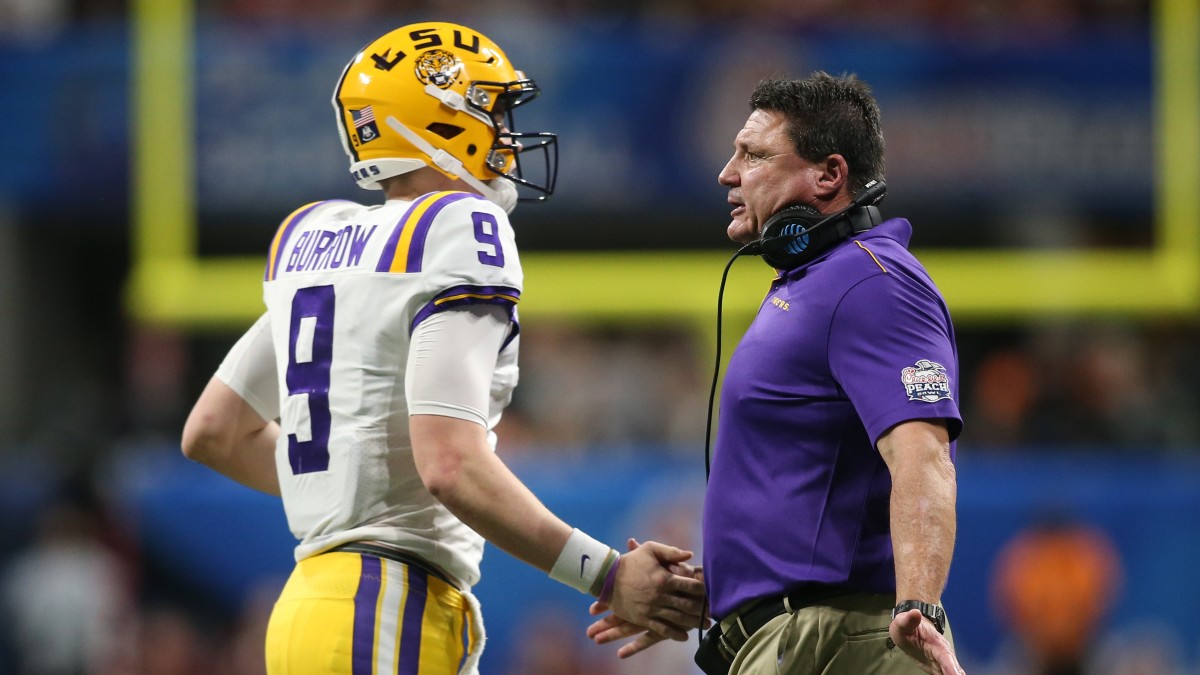 Ed Orgeron: LSU 'so grateful' for Joe Burrow after CFP title - Sports ...