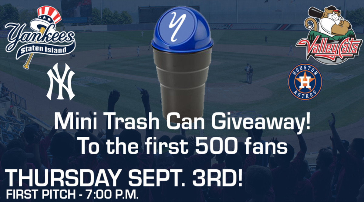 Yankees affiliate trolls Astros: Minor league team offers trash can promo -  Sports Illustrated