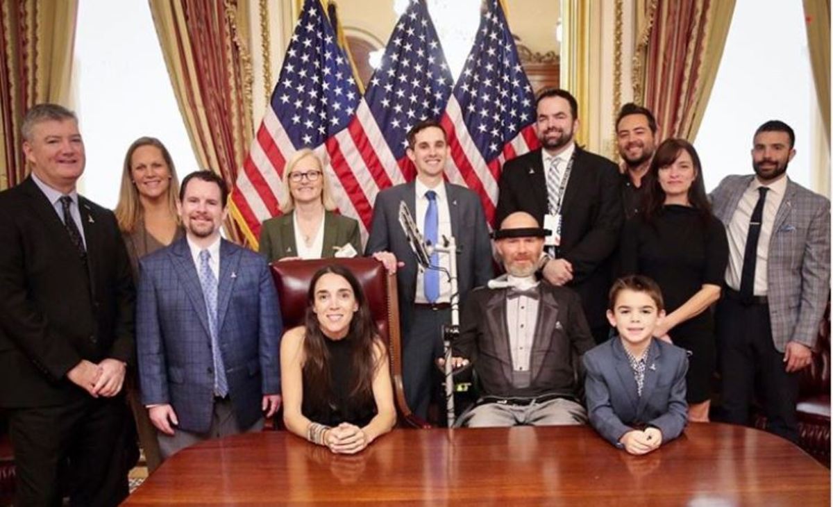 Steve Gleason receives the Congressional Gold Medal for his ALS work