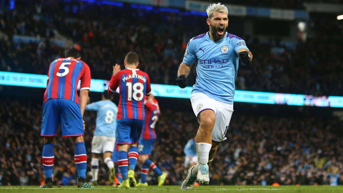 Sergio Aguero Nets 250th Goal as City Stumbles vs. Palace ...