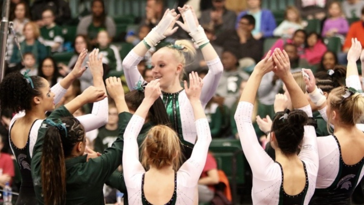 Michigan State gymnastics  (PHOTO:  MSU SID)