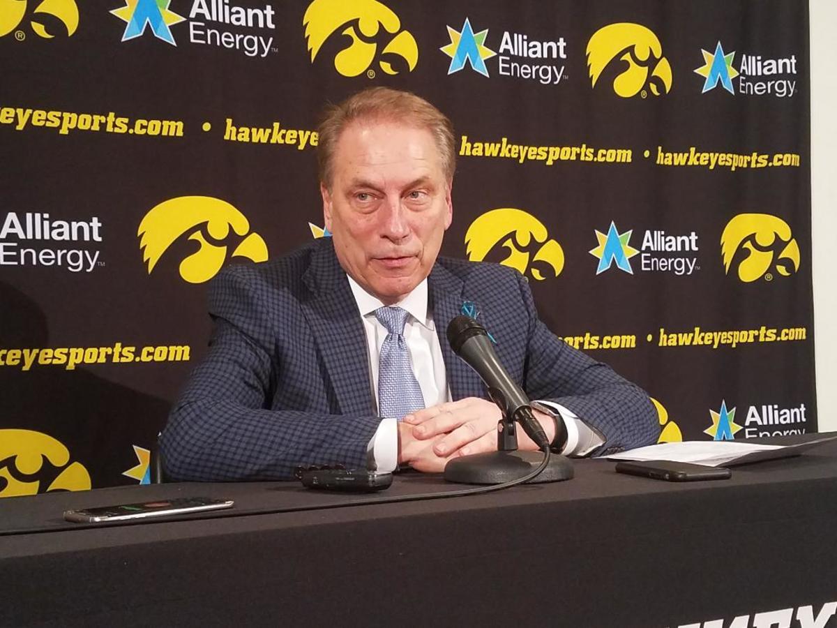 Tom Izzo after the win over Iowa (Photo: Duffy Carpenter, Spartan Nation @DuffyCarpenter1)