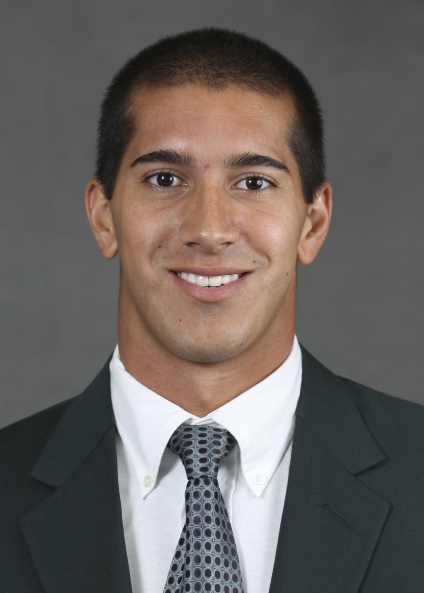 Linthicum is a solid TE who would start on most Big Ten teams.  Photo courtesy of MSU SID.