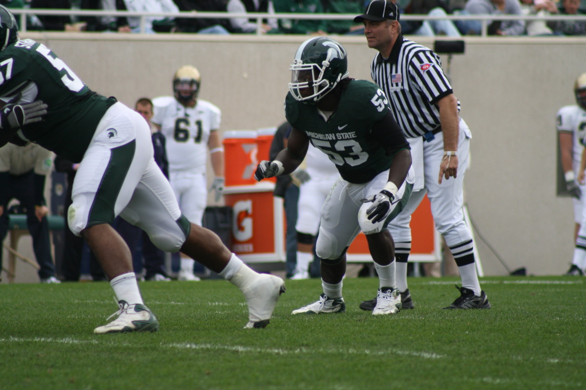 Greg Jones entered the UNC game with zero career interceptions and now has two.  Photo courtesy of Bill Marklevits.