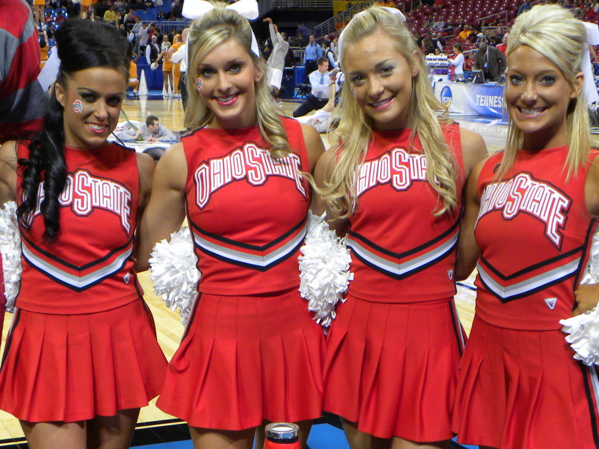 Ohio State may not be left in the dance, but we honor their cheer team.  Phot courtesy of Kevin Krzeminski.