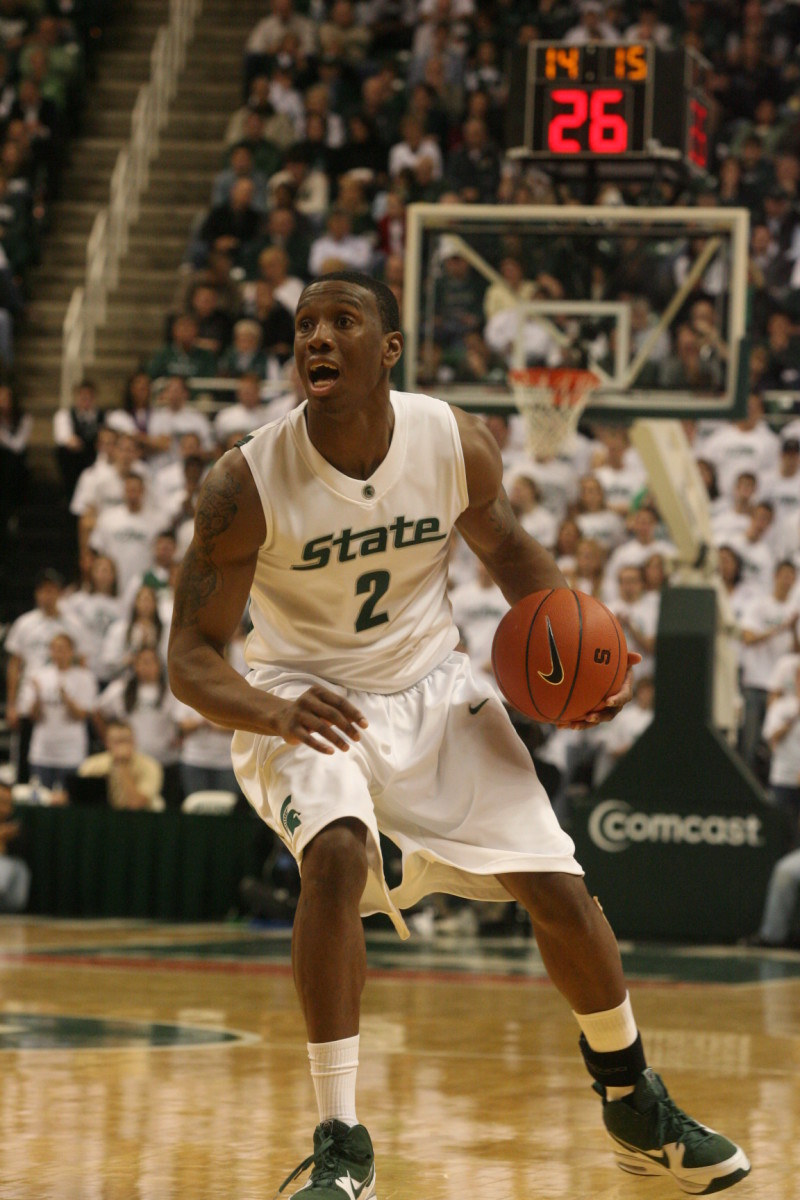 After a great game against Purdue, Morgan's performance was recognized.  Photo courtesy of Bill Marklevits.