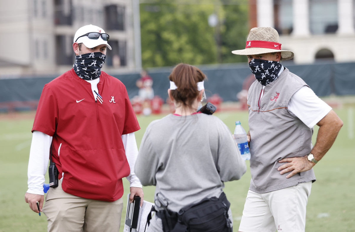 Nick Saban, Alabama practice August 20, 2020