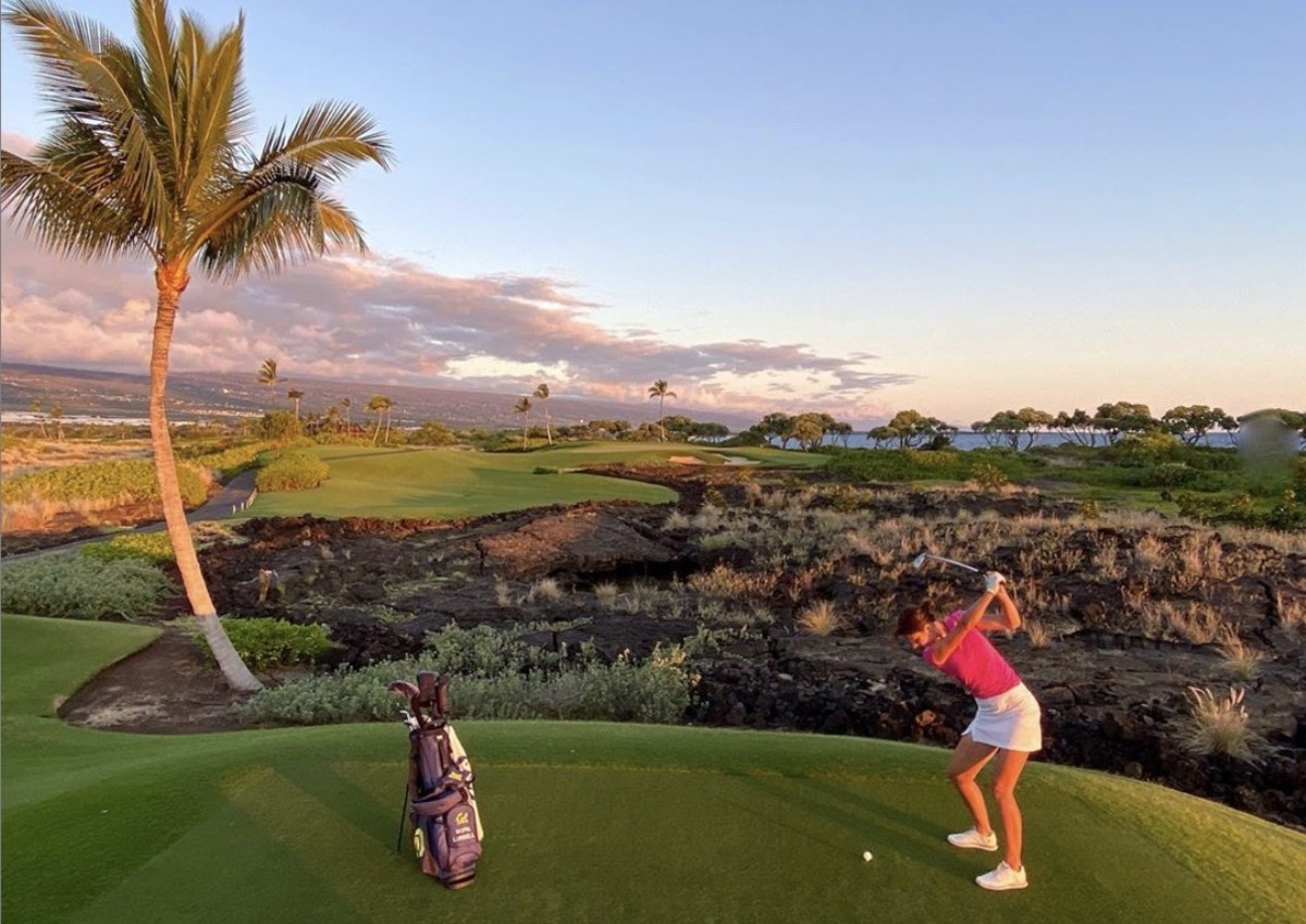 Sofia Lundell tees off on the Big Island