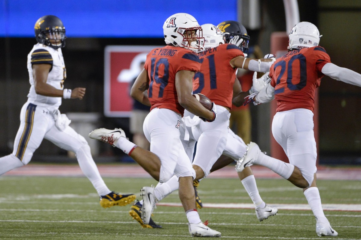 Very productive transfer from Arizona in Scottie Young, who picked off a pass here against Cal.