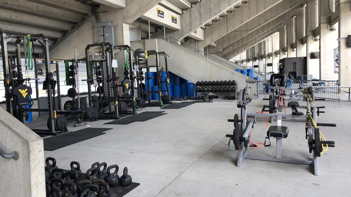 WVU in-stadium weight room