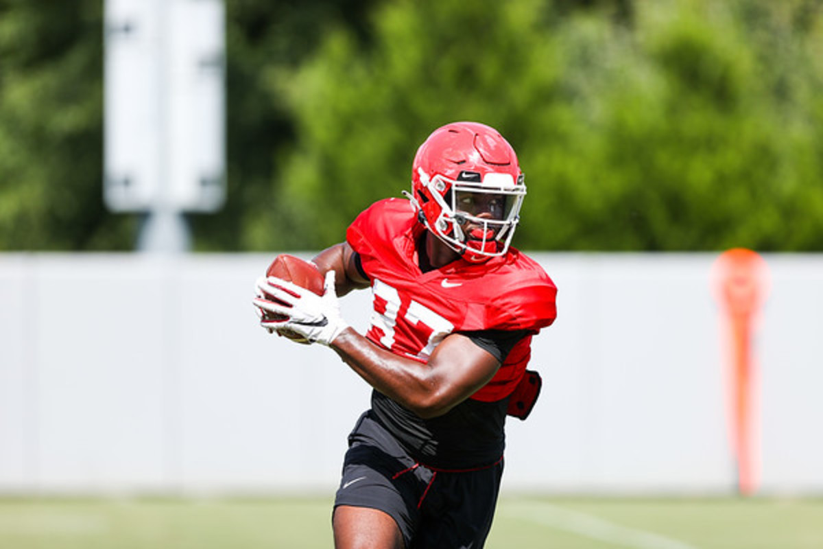 TE, Tre' Mckitty, Photo by Tony Walsh of UGA Athletics