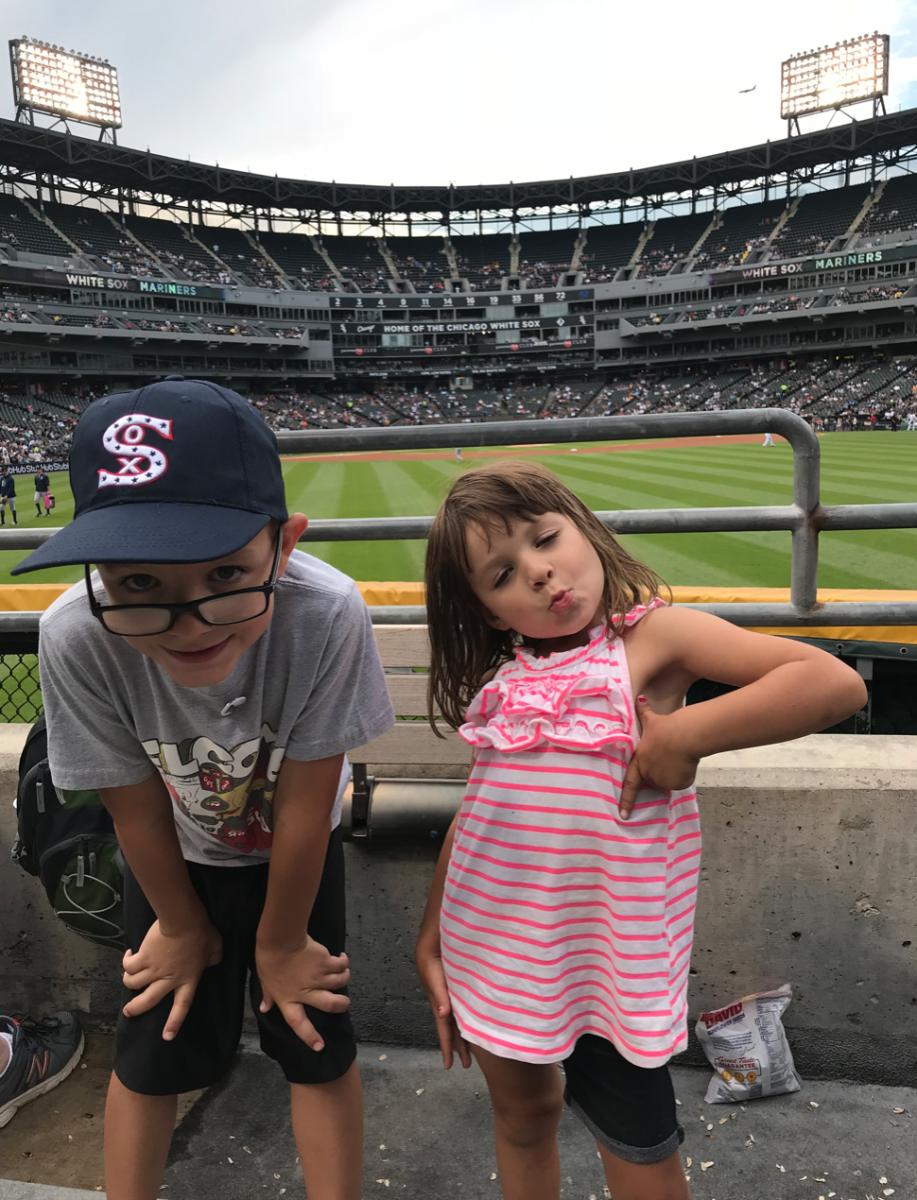 Chicago White Sox Guaranteed Rate Field At Night Photo Kids T-Shirt