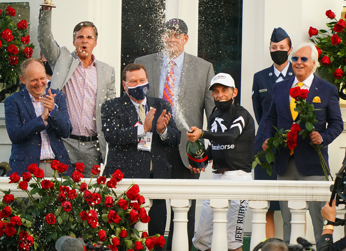 Authentic's owners, breeders and jockey celebrate Kentucky Derby win