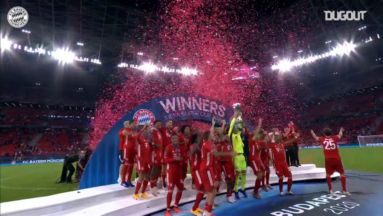 FC Bayern lift the 2020 European Super Cup - Soccer ...