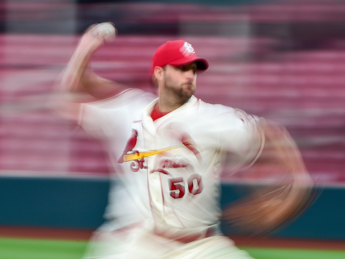 Cardinals Authentics: Game Used Baseball 8/4- Adam Wainwright Strike Out