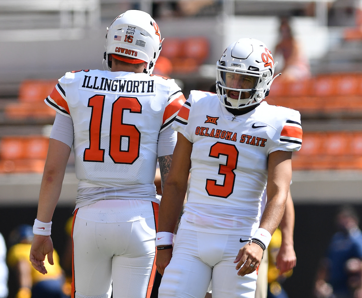 Oklahoma State breaking out the white pinstripes 🤌🔥 