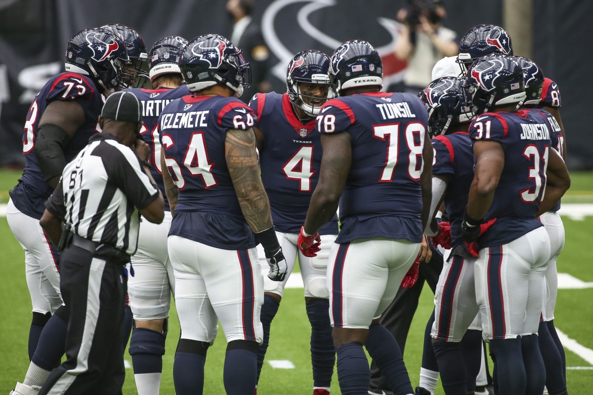 The Houston Texans have shelled out a lot of offseason money, especially to quarterback Deshaun Watson, but the offensive line hasn't given him adequate protection or opened enough holes in the rushing game.