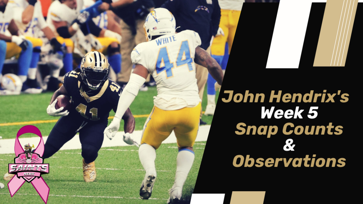 Week 12 New Orleans Saints Snap Counts and Observations - Sports  Illustrated New Orleans Saints News, Analysis and More