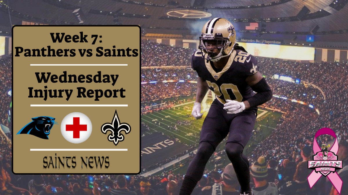 Injury Report: Week 7 Vs. Saints