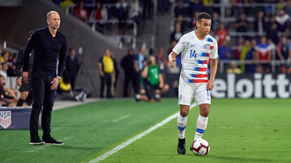 USMNT manager Gregg Berhalter and midfielder Tyler Adams