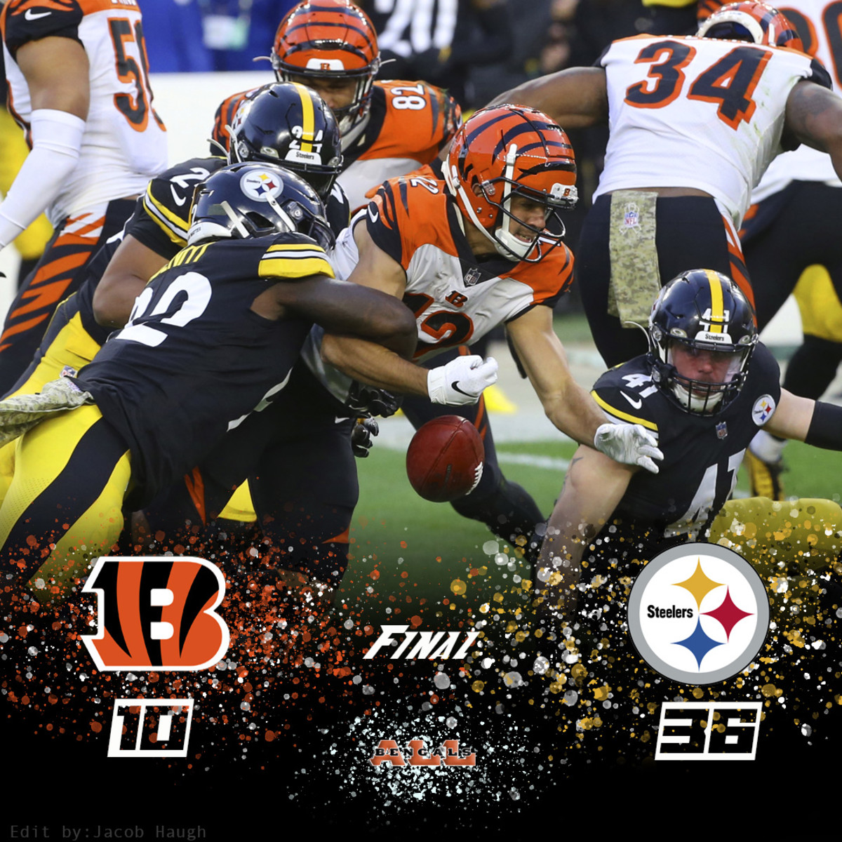 WTAE-TV Pittsburgh - Steelers beat Bengals 36-10 to remain undefeated. The Steelers  are 9-0 for the first time in franchise history.