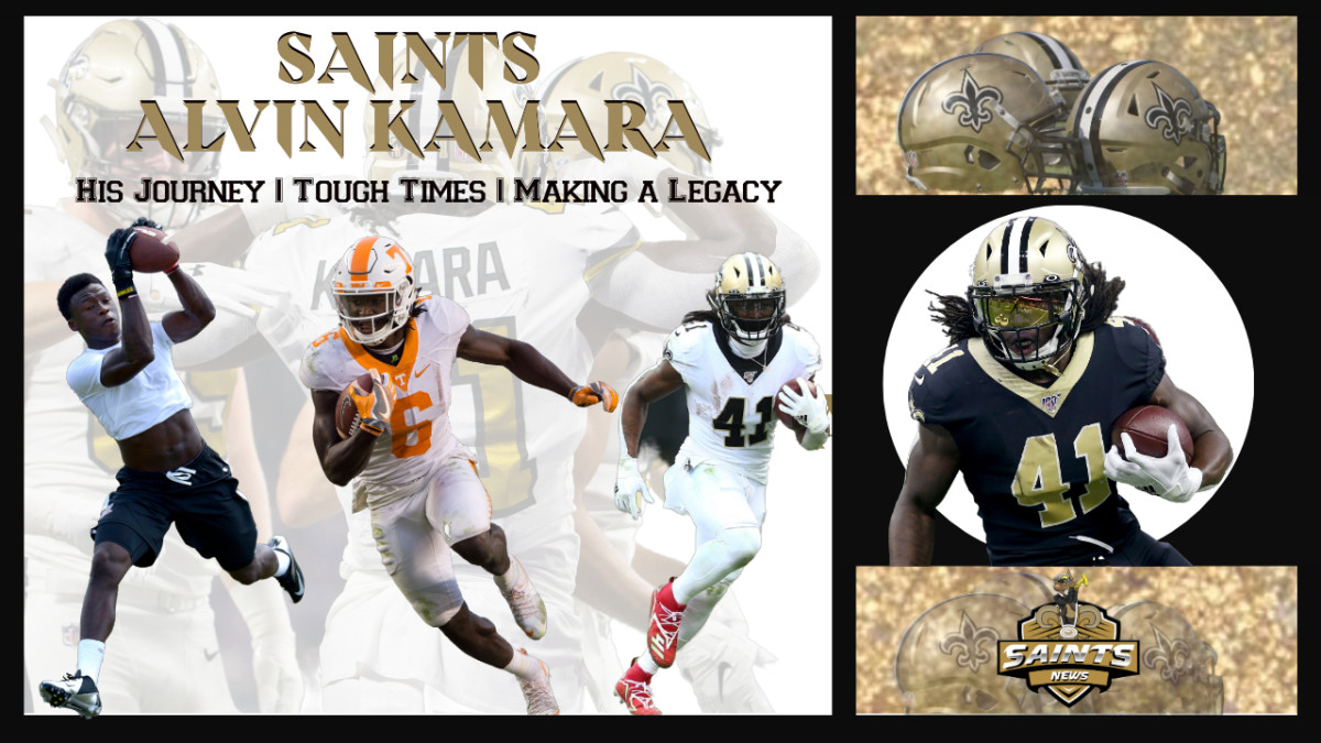 NFL New Orleans Saints (Alvin Kamara) Women's Game Football Jersey.