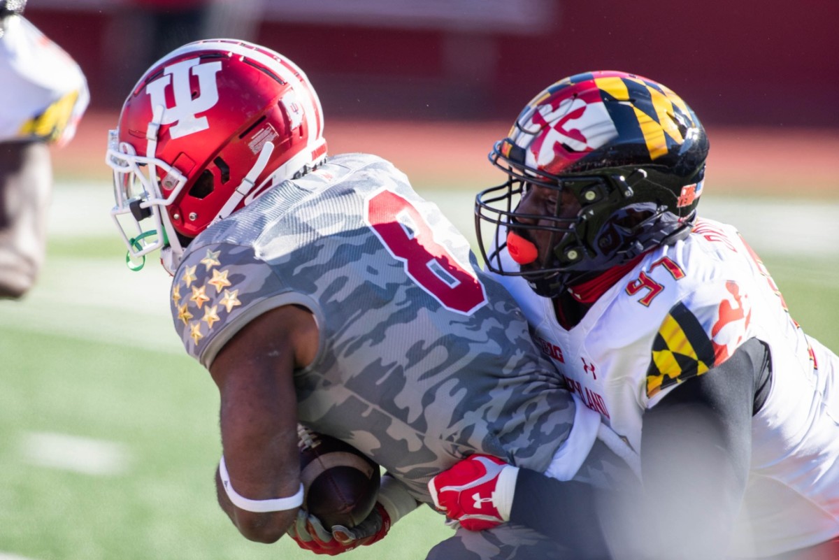 Stevie Scott has his first three-touchdown game for Indiana on Saturday during the Hoosiers' win over Maryland. (USA TODAY Sports)