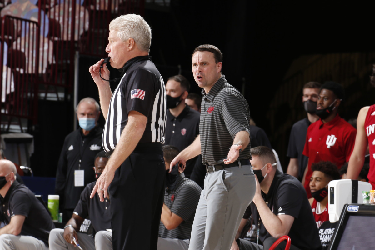 Indiana coach Archie Miller was thrilled with how well Armaan Franklin played in Wednesday's win over Stanford. (Photos courtesy of IU Athletics)