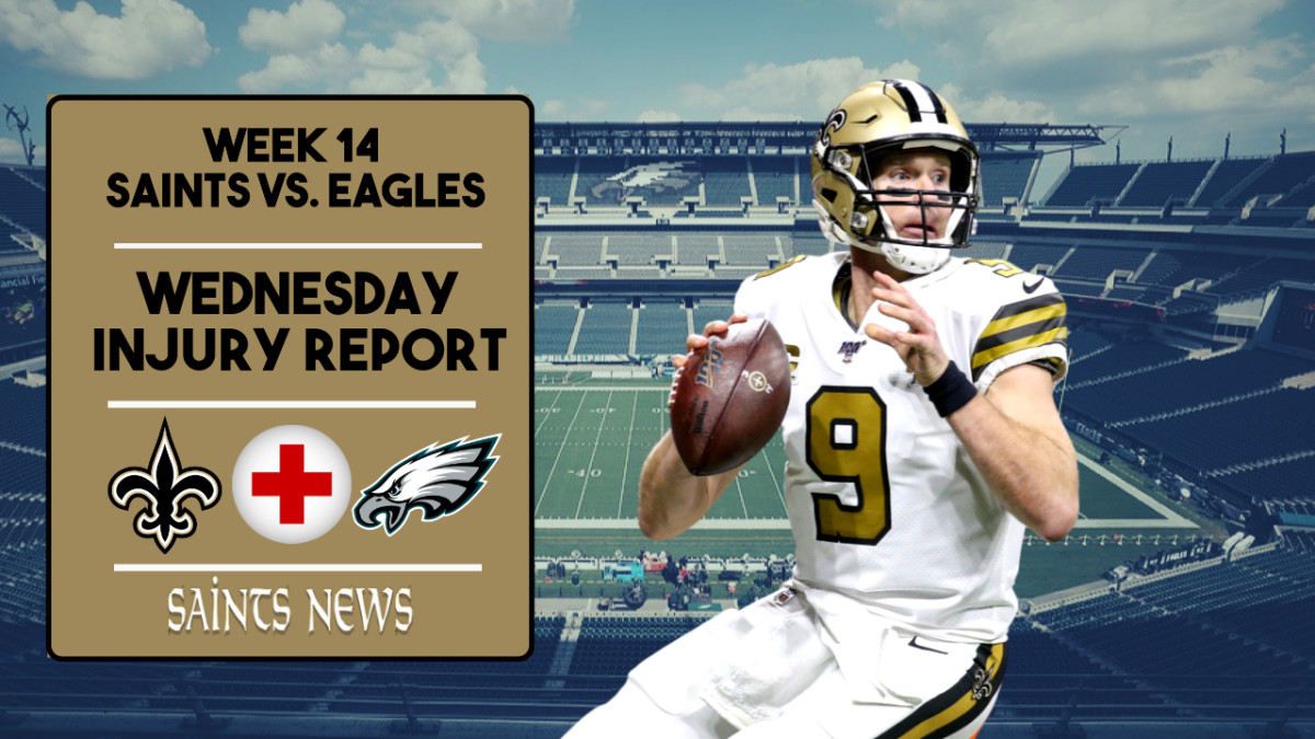 Week 14: Saints Wednesday Injury Report