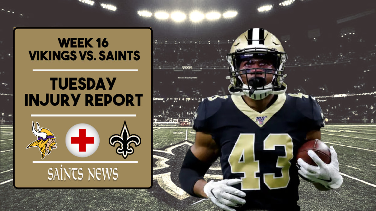 Week 16: Saints Tuesday Injury Report