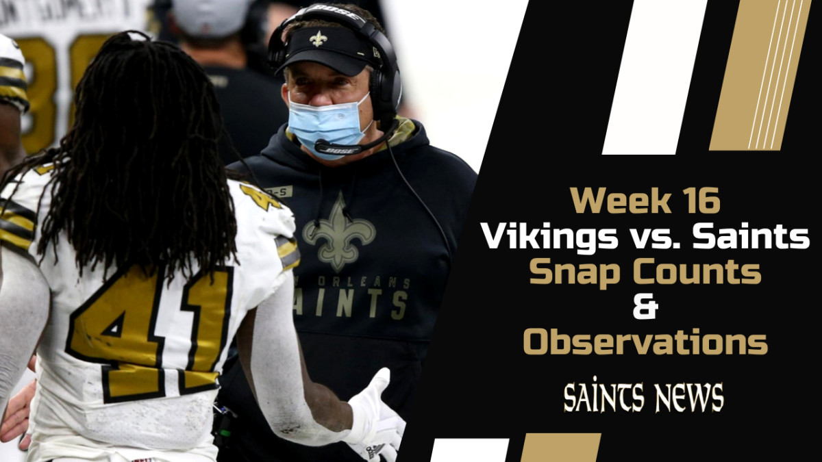 Week 1 New Orleans Saints Snap Counts and Observations - Sports Illustrated  New Orleans Saints News, Analysis and More