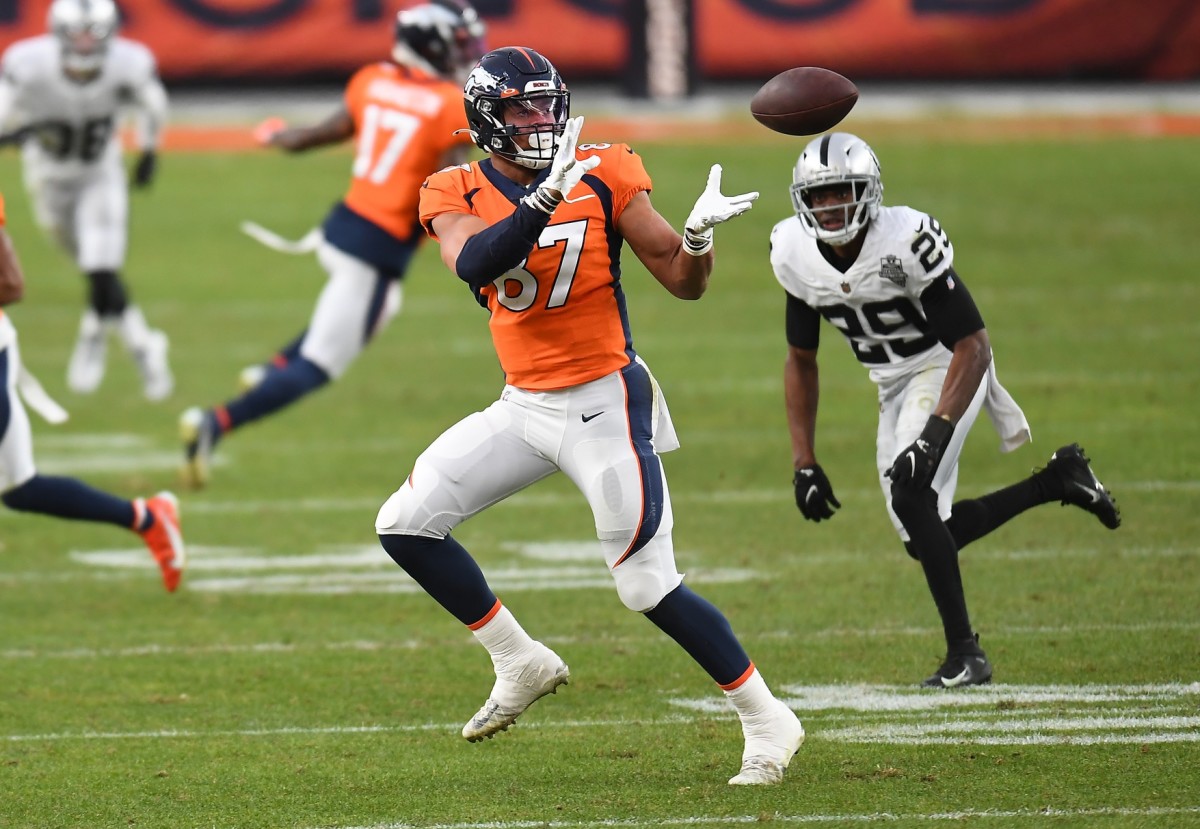 TE Noah Fant Carves Himself out a Slice of Denver Broncos History in Week 9  Performance - Sports Illustrated Mile High Huddle: Denver Broncos News,  Analysis and More