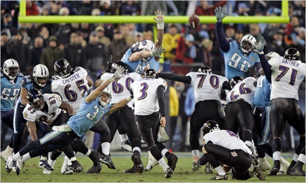 No. 4: Jan. 7, 2001 – Ravens 24, Titans 10 (AFC Divisional)