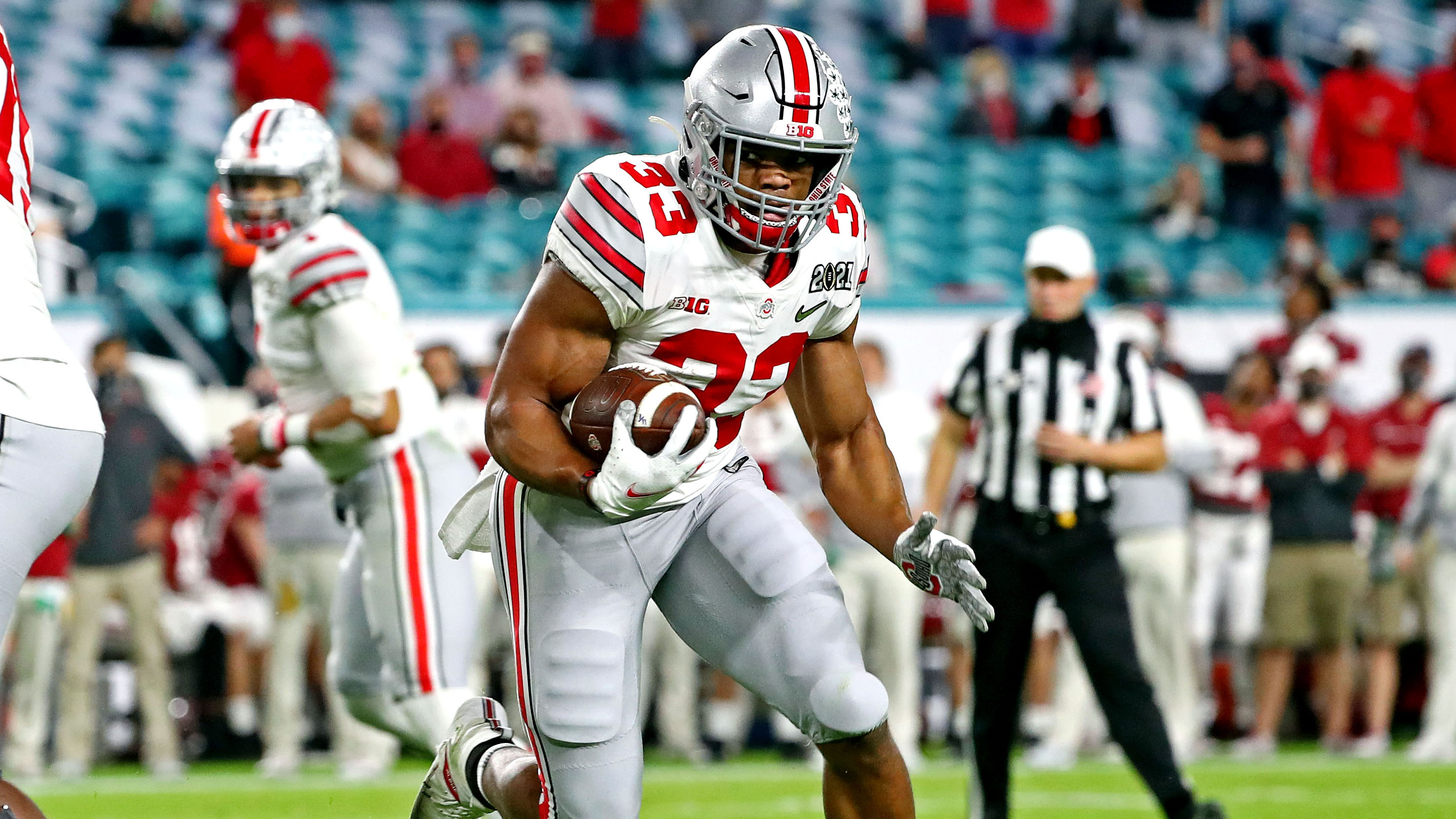 Who is Master Teague III? Ohio State RB replaces injured Trey