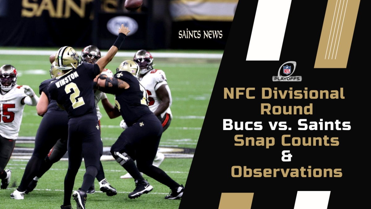 NFC Divisional: Saints Snap Counts and Observations