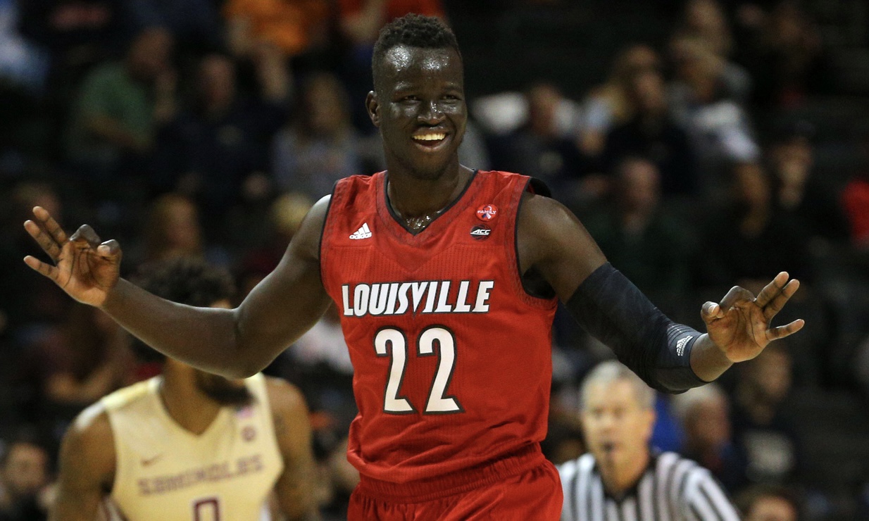 Louisville Cardinals White Deng Adel College College Basketball Jersey in  2023