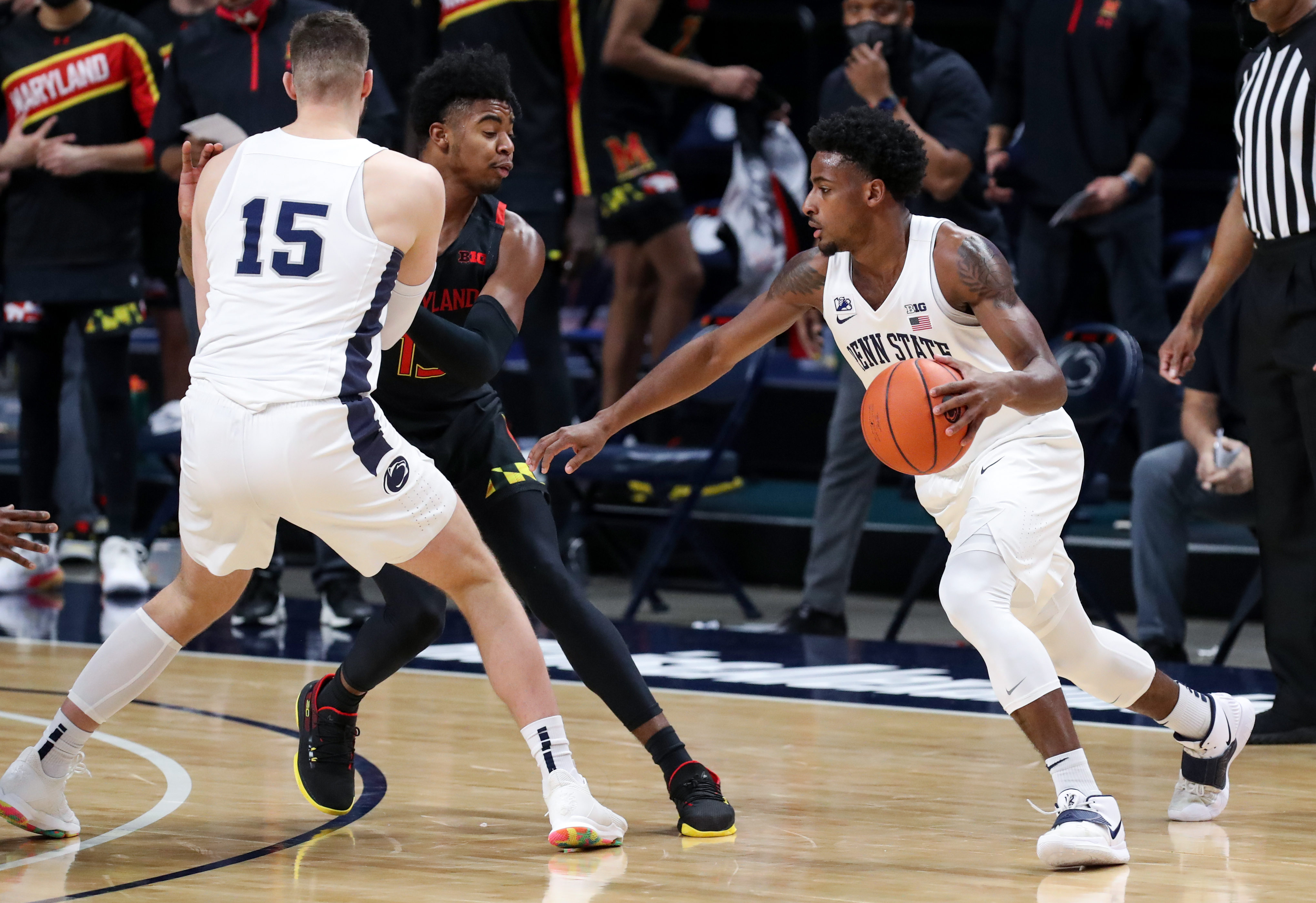 Penn State grinds to a needed Big Ten basketball win over Maryland ...